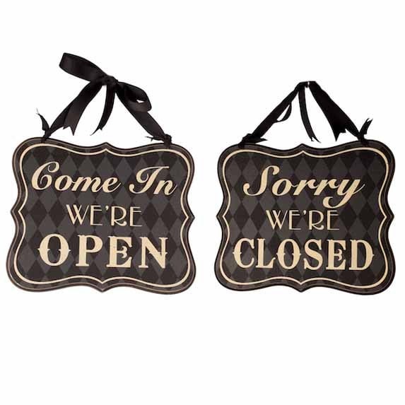Reversible Open & Closed Sign | Nook